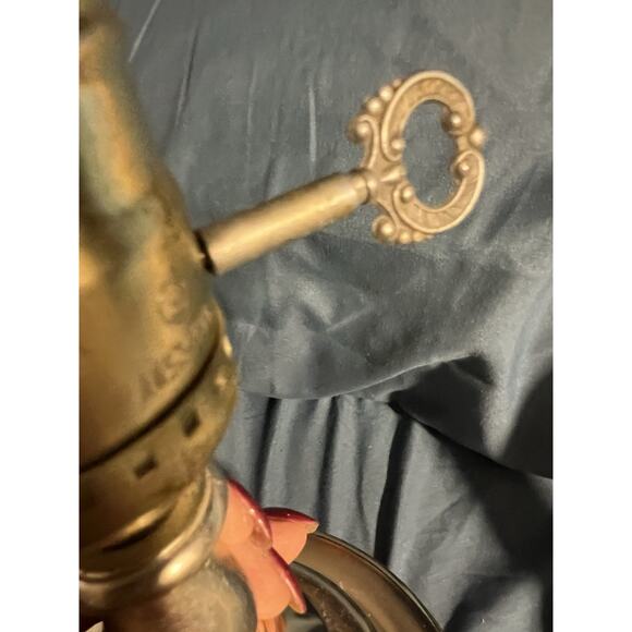 VTG Underwriters Laboratories 1970's Nautical Brass An Glass Lamp Boat Red 3way - Picture 10 of 16